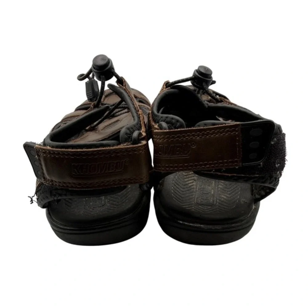 Khombu Travis Active Men 8 Fisherman Gladiator Sandals Brown Strap Hook and Loop